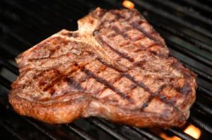 Grilling steak